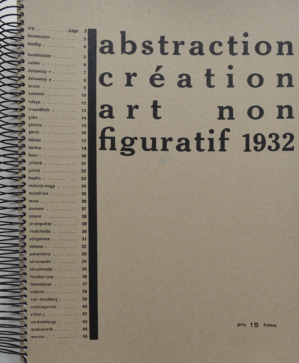 Abstraction création art non figuratif 1932